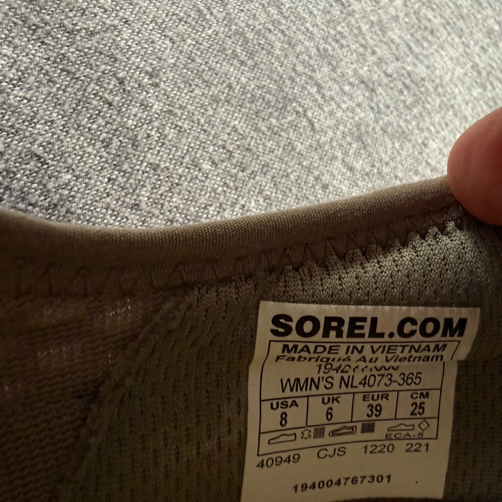 Sorel Women's Athletic Shoes in Gray and Neon Yellow - Picture 8 of 8